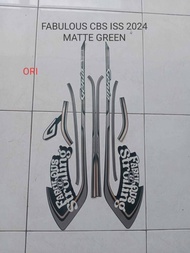 Stiker Striping Lis Motor Honda Genio Fabulous CBS ISS 2024 ORI Matte Green