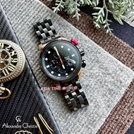 [Original] Alexandre Christie 6163 MCBBRBARE Chronograph Men's Watch Black Stainless Steel