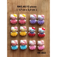 RM2.40/ 12 pieces @ 20 cents: HK-803 - Resin - HK - Glossy - 1.7 cm x 2.5 cm