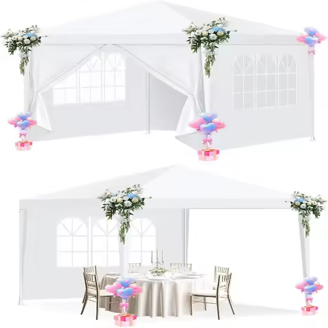 3x3/3x6/3x9m Gazebo with Windows & Removable SideWalls,Garden Party Tent For Wedding,Commercial Acti