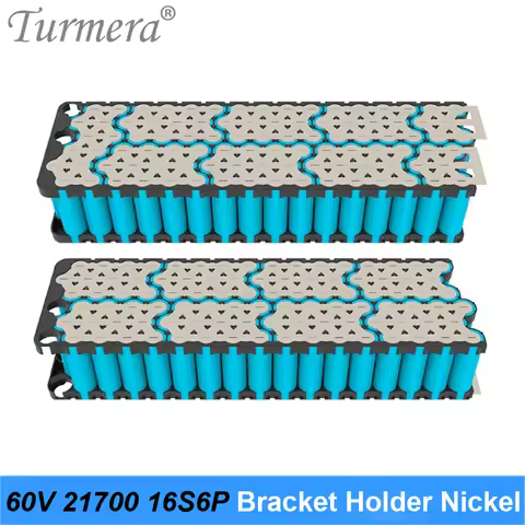Turmera 48V 52V 60V 21700 E-bike Battery Holder with Nickel 13S6P 13S7P 13S8P 14S6P 14S7P 16S6P Brac