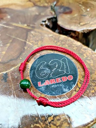 Gelang keberuntungan benang merah nylon butiran giok original