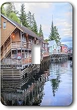 3dRose lsp_314517_1 Light Switch Cover, Creek Street, Ketchikan, Southeast Alaska, Inside Passage