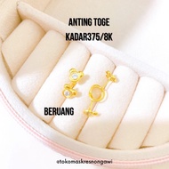anting emas toge motif kadar375/8k TERMURAH