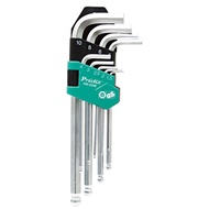 HW-229B 9PCS Ball Point Long ArmHex Key Set(1.5,2,2.5,3,4,5,6,8,10mm)