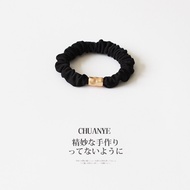 Kawano French Black Gold Silver Hair Ring Female 2026 New Style Fashion All-Match High Elastic Rubbe