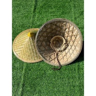 🔥Farmer's Bamboo Hat Farmer Cap​ Outdoor sun hat Bamboo Woven Green Leather Hat Hat Adult Outdoor Su