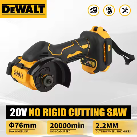 DEWALT DCG438 20V Cordless Brushless Cutting Grinder 76mm Disc 20000RPM 400W Portable Metal Wood Cut