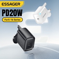 Essager PD 20W/30W USB-C Fast Charger Adapter 3A Type C Wall Plug Adapter