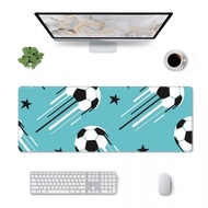 blue football elements mouse pad, Extra-large rubber keyboard pad Keyboard pad, desk mat, writing pa