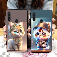 Huawei y6p / huawei y6p 2020 case with cute cat print