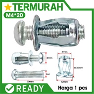 Jack Nut Rivet Metal Plate Screw M4 Rivet Fiser Nut Bolt Thread Screw petal Bolt