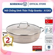 KORKMAZ GRANITA PREMIUM NON-STICK POT 3.5L - Ø26x7cm - GENUINE IMPORTED IN Türkiye A1263