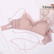 Best New [ Isi 1Pcs Dan 2Pcs ]Bra Wanita Set+Cd Bra Seamless Motif Renda Bagian Depan Busa Sedang Ka