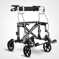Walkers for seniors Walking Frame, Mobility Portable Rollator Foldable Drive Medical Four Wheel Walker Rollator, Compact Rolling Walker - Rollator Used for Seniors Walking,Gray,Space Saver rollator wa