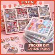 Sticker DIY Aesthetic 200 lembar Waterproof Lembar Sticker Tape Roll