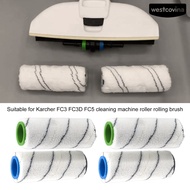 Westcovina 2Pcs Replacement Brush Roller Low Noise Washable Microfiber Hard Floor Cleaner Roller for