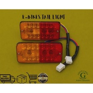 GREEN EBIKES TAIL LIGHT (SQUARE TYPE)48-60V REAR LAMP FOR E-BIKES/E-TRIKE 1PAIR