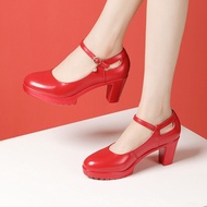 THEME QUEEN | Red Stage & Opera Peformance High Heel Shoes with Platform
