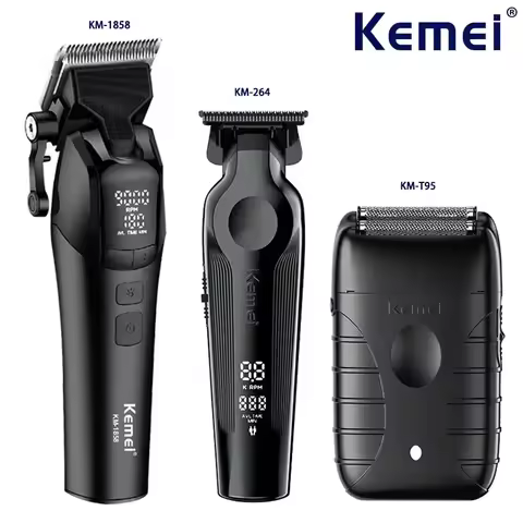 Kemei KM-1858 9000RPM 10W Hair Clipper,KM-264 Rechargeable Electric Trimmer,Original KM-T95 Shaver F