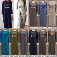 Muslimah Long Sleeve Long Dress Jubah Cotton