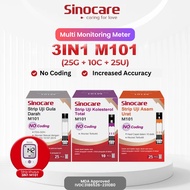 【STRIP ONLY 】Sinocare M101 3in1 Strips Blood Glucose Cholesterol Uric Acid Refill