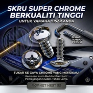 [1 BIJI] SCREW CHROME M5x16mm COVERSET UNIVERSAL/TRADE KASAR/M5 SCREW  YAMAHA/HONDA/SUZUKI/KAWASAKI