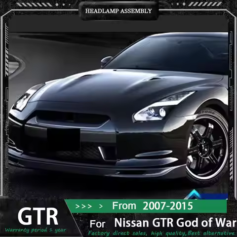 Head Lamp for Nissan GT-R LED Headlight 2007-2015 Headlights GTR R35 DRL Turn Signal High Beam Angel