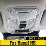 แถบเสียงสเตนเลสสตีลป้องกันโคมไฟหลังคากรอบตาข่ายไฟอ่านหนังสือสำหรับ Haval H6 3th Gen 2021 2022อุปกรณ์เสริม