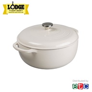 Lodge 7.5 Quart Oyster Enameled Cast Iron Dutch Oven