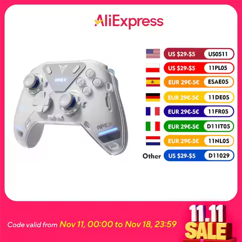 4 Gaming Controller Wireless Elite Force Feedback Trigger Support PC/Switch/Mobile/TV Box Gamepad fo