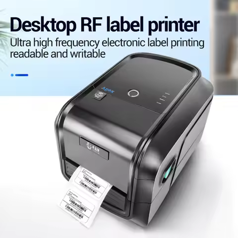 FYJ F682R Barcode Label Printer Desktop UHF RFID Label Printer Thermal Transfer 300DPI Library/Archi