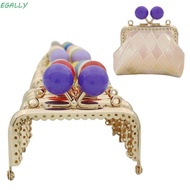 EGALLY Purse Clasp Frame, Metal Square Purse Frame Kiss Clasp, Mini Candy Color Bag Kiss Clasp Lock