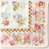 DAKS Vintage Handkerchief Floral Pocket Square 20 x 19.5 inches