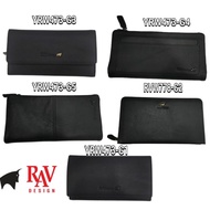 RAV DESIGN WALLET GENUINE 100％ LEATHER ZIPPER WALLET DOMPET RAV DESIGN