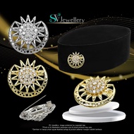 Sv Premium Kerongsang Dokoh Songkok Bulan Bintang Pin Dokoh Songkok Pengantin Tanjak Melayu Brooch N