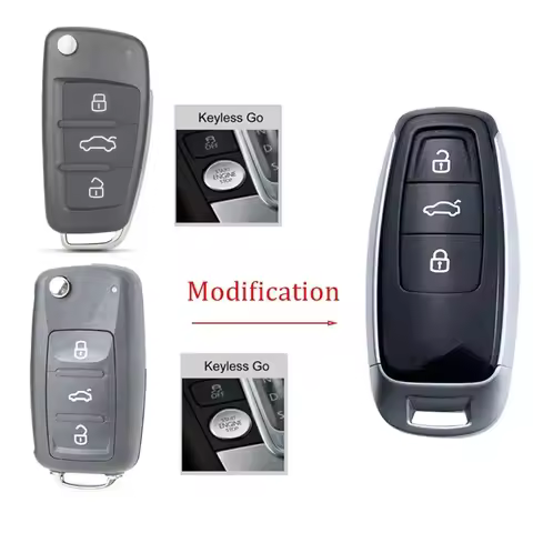 Car Key Shell Modification and Upgradefor Audi A4 A4L A6 A6L Q7 TT A3 Q3 Q2L A5 S3 RS3 RS5 S1 Q2 Q5 