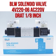 BLW Solenoid Valve 4V220-06 4V220 - 06 AC 220V Thread 1/8" 1/8 inch AC220V AC220 Direct Valve For Pn