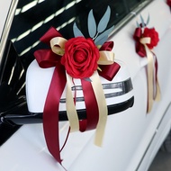 10.7 Wedding Wedding Car Bow Decoration Wedding Vice Car Fleet Layout Simulation Rose Garland Rearvi