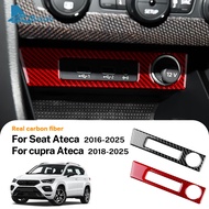 AIRSPEED Soft Carbon Fiber For SEAT Ateca Cupra Ateca USB Port Decorative Frame Sticker Interior Acc