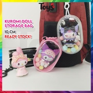 ⚡Toyss Kuromi 10cm Doll Pouch Blind Box Bag Kuishi Kuromi PVC Doll Pouch Doll Bag Kuromi Things Kuro