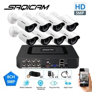 Saqicam 8CH 5MP DVR 8PCS 2MP/5MP IR Waterproof Camera Phone View CCTV Package Set Kit