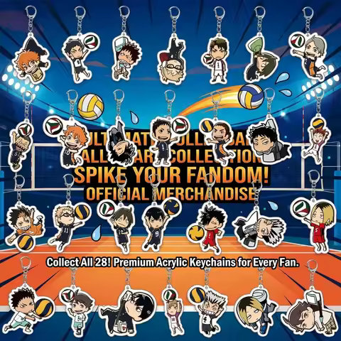 Volleyball Anime Keychain Haikyuu Backpack Charm Acrylic Keychain Hinata Shoyo Kageyama Tobio Anime 