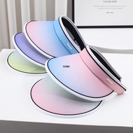 UV Breathable Gradient Sunscreen Hat Large Brim Sunshade Hat Empty Top Cycling Sun Hat UV Resistant 