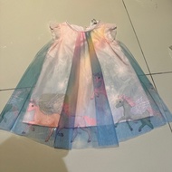 1133 Kids girl H&M unicorn colorful rainbow dress