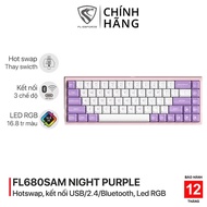 FL-Esports FL680SAM Night Purple RGB 3 mode wireless mechanical gaming keyboard - 3 connection modes