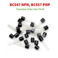 [Pack of 10] Transistor BC547 NPN, BC557 PNP, Pin TO-92 0.01A 50V