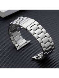 1入不分男女不銹鋼錶帶適用於apple Watch 38/40/41/42/44/45/49mm平面界面的華為、三星和小米智能手錶