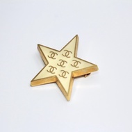 Chanel Vintage 01P金屬黃色星星胸針