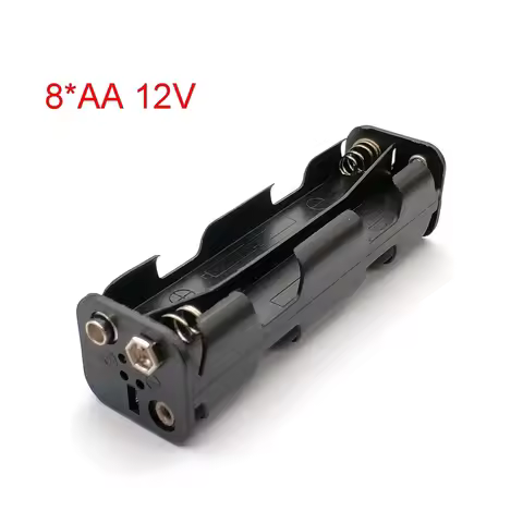 Long Strip Type 8 X AA Battery Case Holder 12V Back To Back Battery Storage Box 9V Button Battery Bo